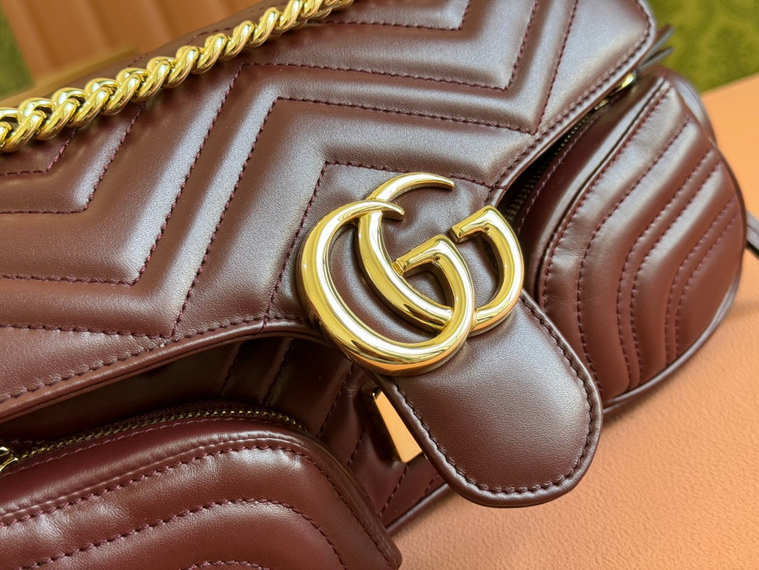 Gucci Marmont Bag Rosso Ancora Red Leather 244246