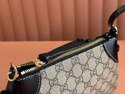 Gucci Ophidia 24.5cm Bag Ebony Black Canvas 248561