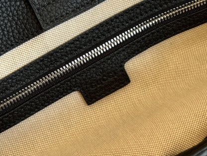 Gucci Medium Bag 42cm Black Embossed Leather 248521