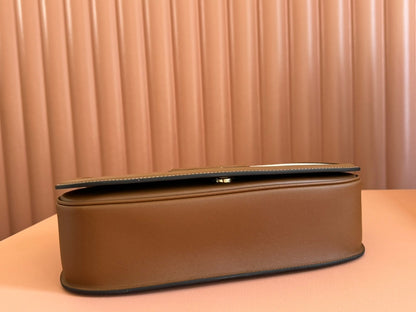 Gucci Blondie 32 Bag Brown White Leather Canvas 239897