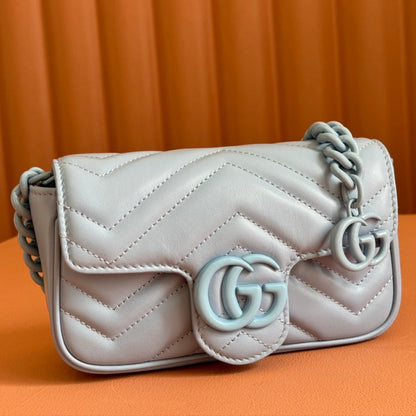 Gucci GG Marmont 16.5 Bag All Blue Calfskin 248349