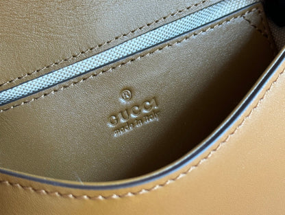 Gucci Blondie Handbag Brown Suede And Calfskin 272174