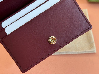 Gucci Horsebit 1995 Wallet Beige mix Rosso Ancora red Canvas 244277