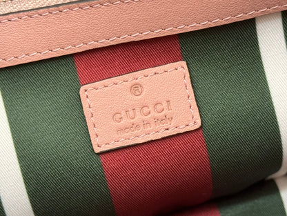 Gucci Ophidia 31cm Bag Pink Canvas 244357