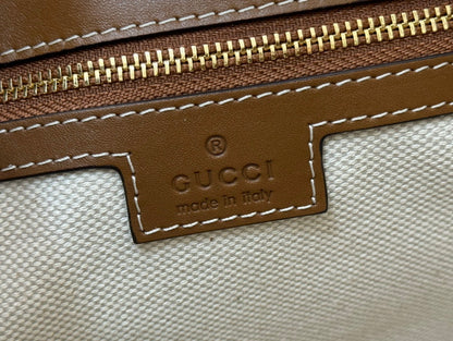 Gucci 73 Mini 27.5cm Bucket Bag Brown Smooth Leather 244436