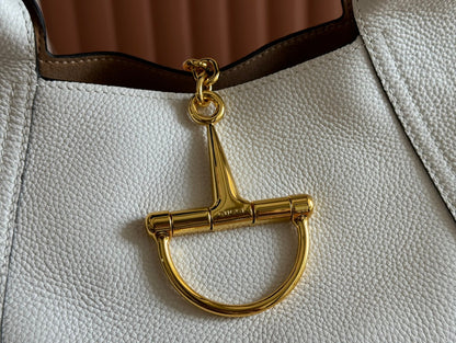 Gucci Solfbit 27.5 Bag White Calfskin 244323