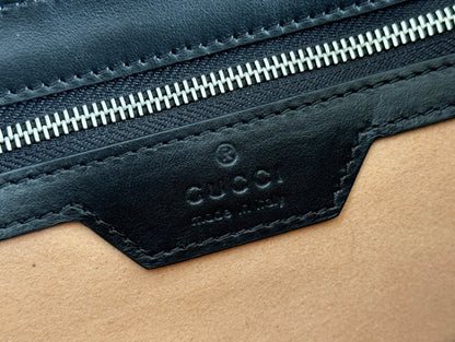 Gucci GG Marmont 26 Bag with Silver Hardware Black Calfskin 248245