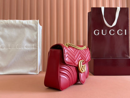 Gucci GG Marmont 31 Bag Red Calfskin 248222