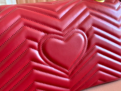 Gucci GG Marmont 31 Bag Red Calfskin 248222
