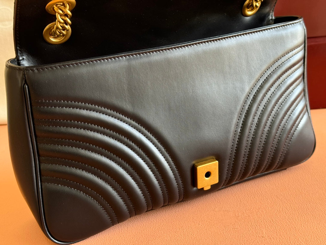 Gucci GG Marmont 31 Bag Black Calfskin 248223