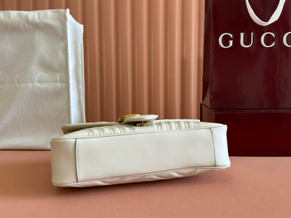 Gucci GG Marmont 31 Bag White Calfskin 248224