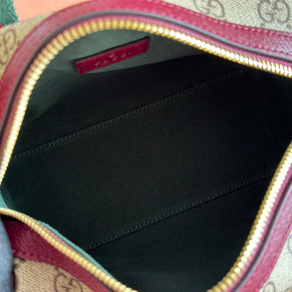 Gucci Boston Bag 20 Beige Brown Denim Fabric 271896