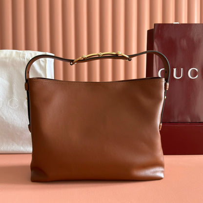 Gucci Beatrix Handbag 35 Brown Cowhide  272126