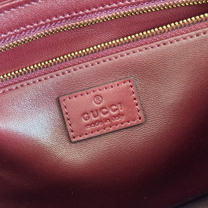 Gucci Siena Small Shoulder Bag Burgundy Leather 272119