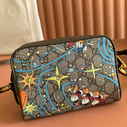 GG 2025 x Disney Donald Duck Mini Shoulder Bag Multicolor Cowhide Canvas 273591