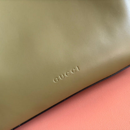 Gucci Beatrix Handbag 35 Olive Green Cowhide 272147