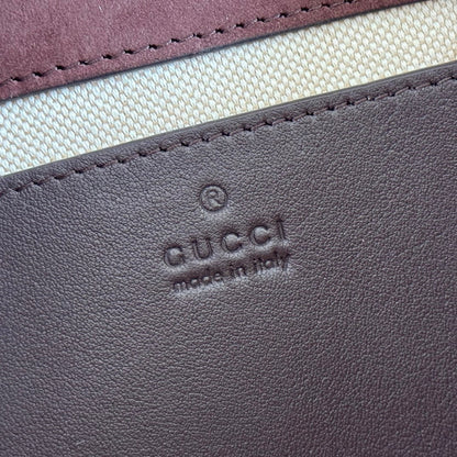 Gucci Marmont Bag 22 Red Brown Suede Gold Hardware 272098