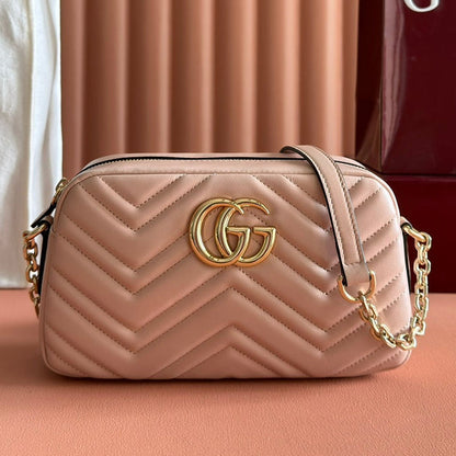 GG 2025 Mamont Bag 24cm Pink Gold Lambskin 273725