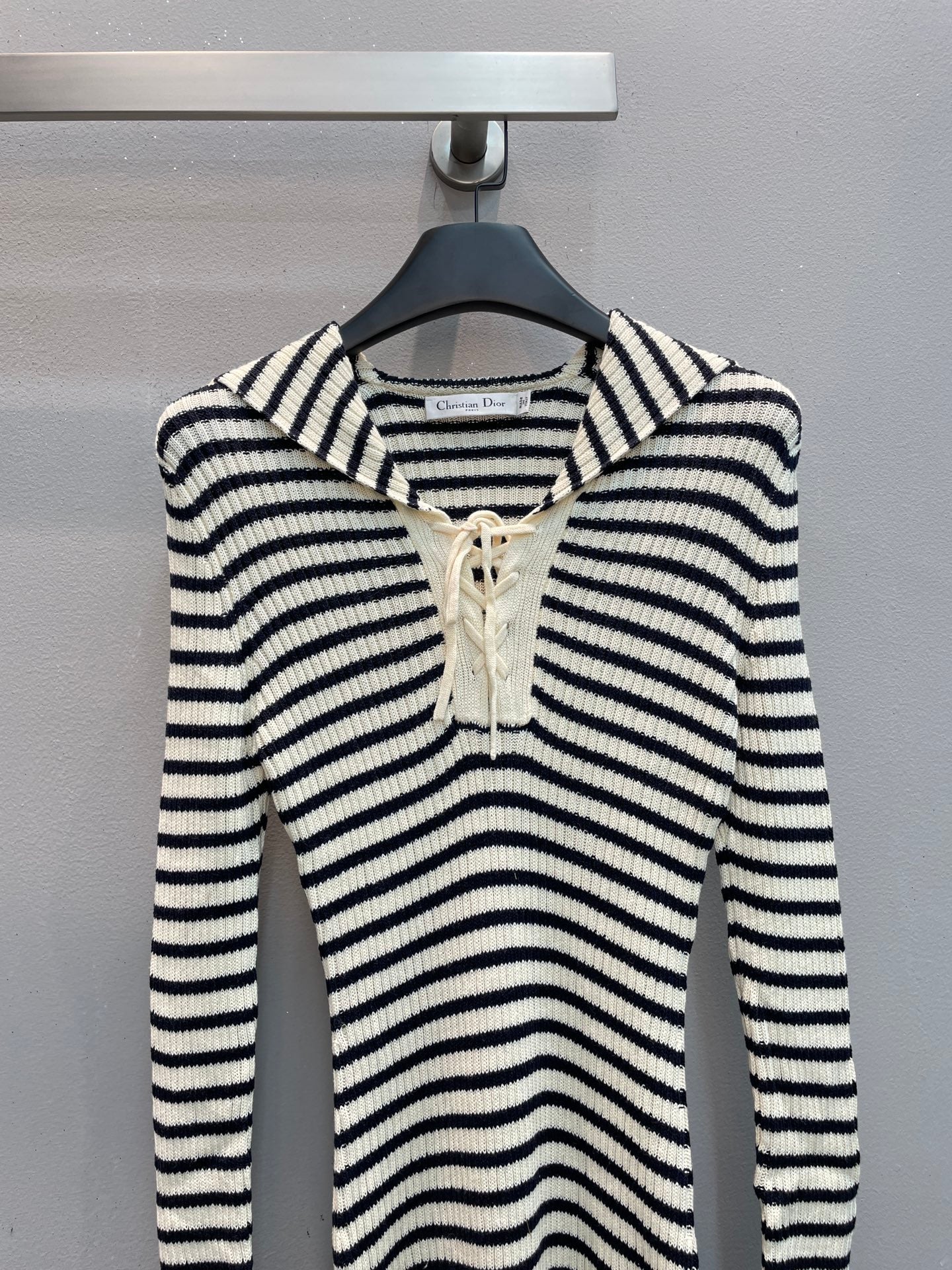 CD 25 Striped Sweater Dress Wool Mix Cotton