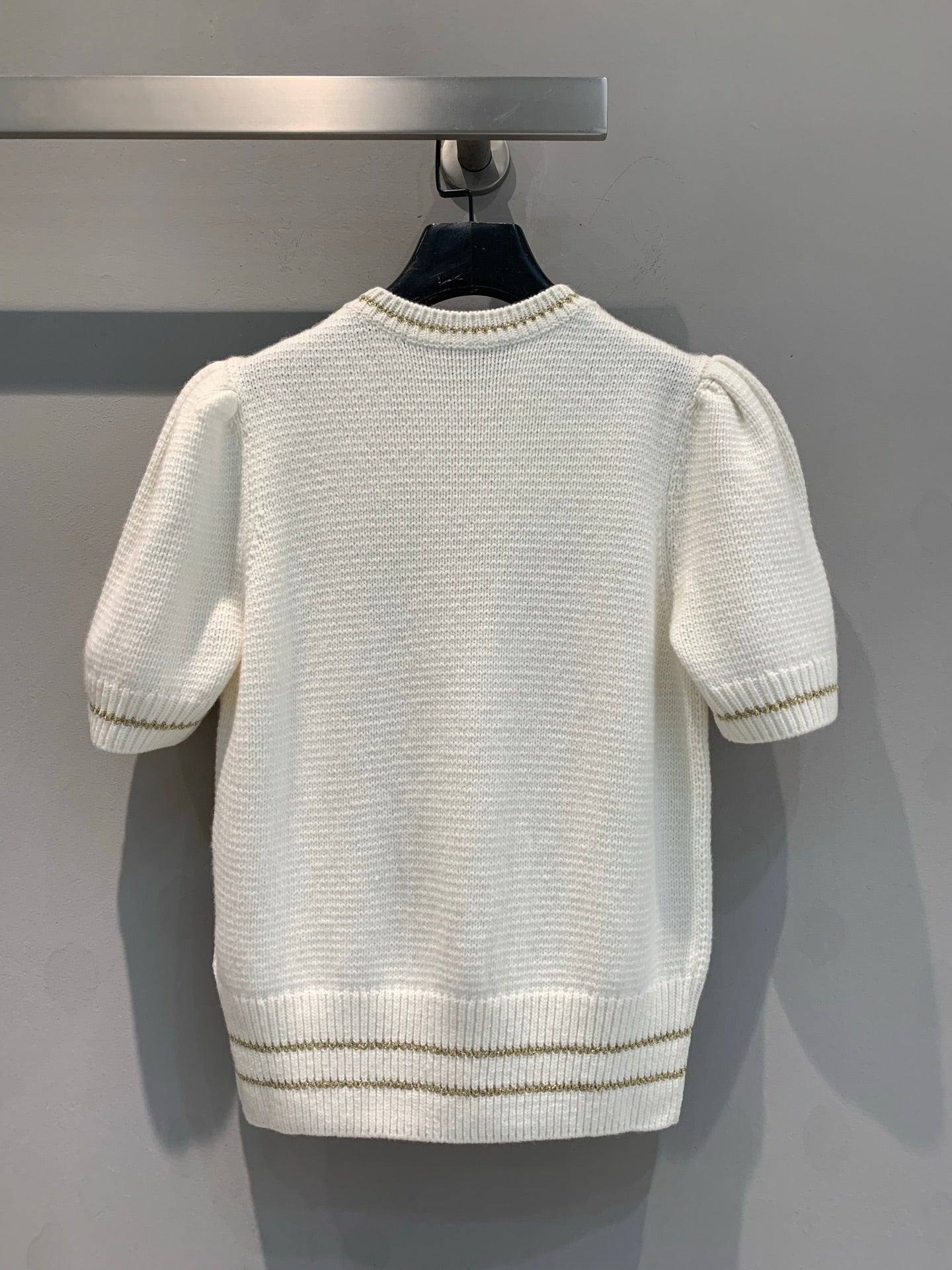 CD 25 Lucky Star Knit Top Beige Sheep wool