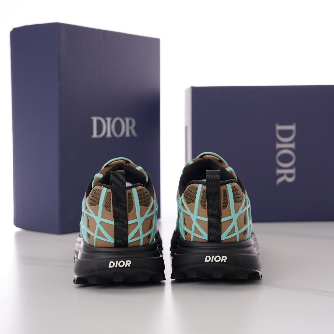 CD B31 SNEAKER BROWN AND MINT MESH FABRIC