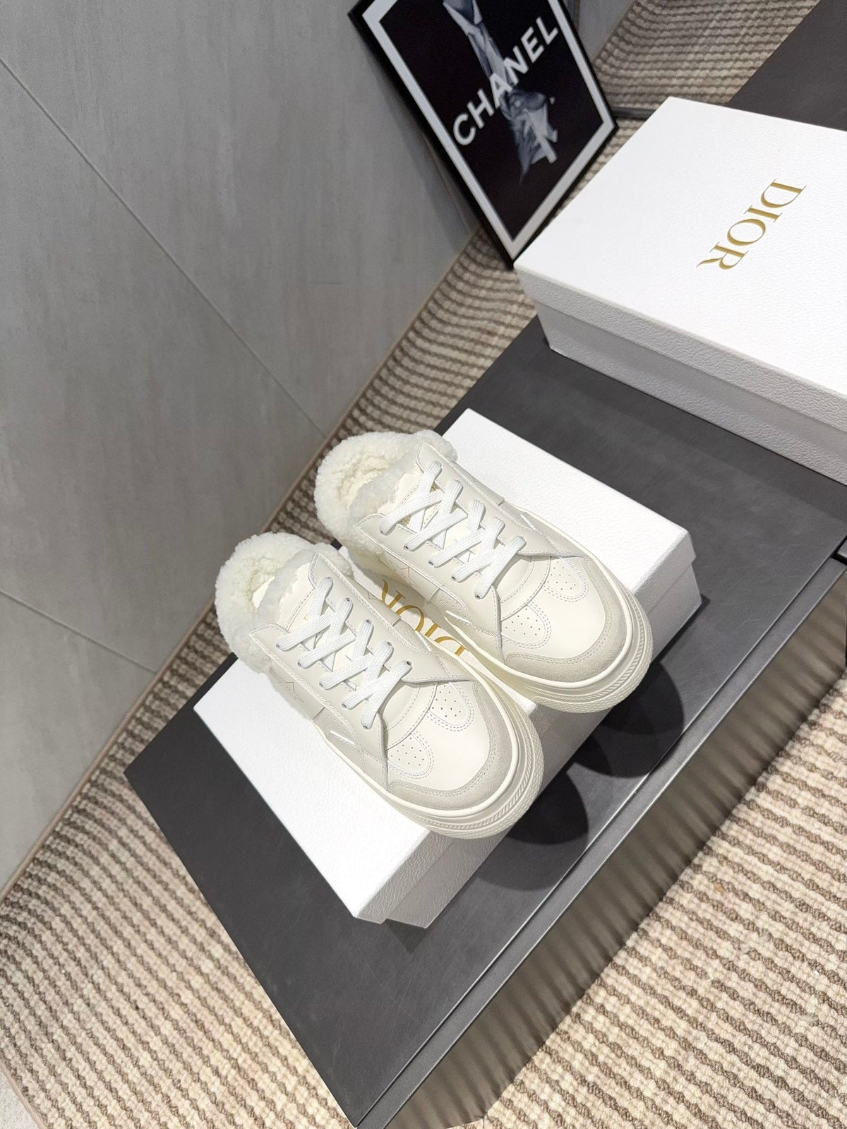 CD Star sneakers white cowhide wool 539687