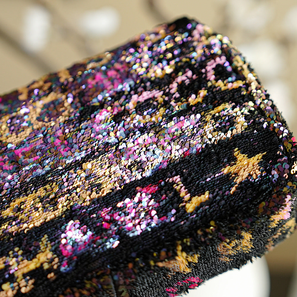 CC 2025 Flap Bag Black Mix Colors Sequin 308603