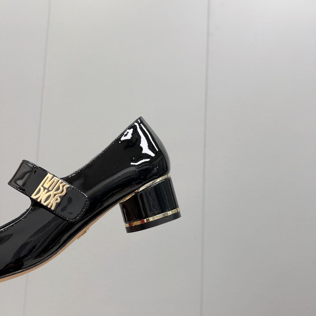 Miss Dior Pump 45mm In Black Glossy Lambskin 995135