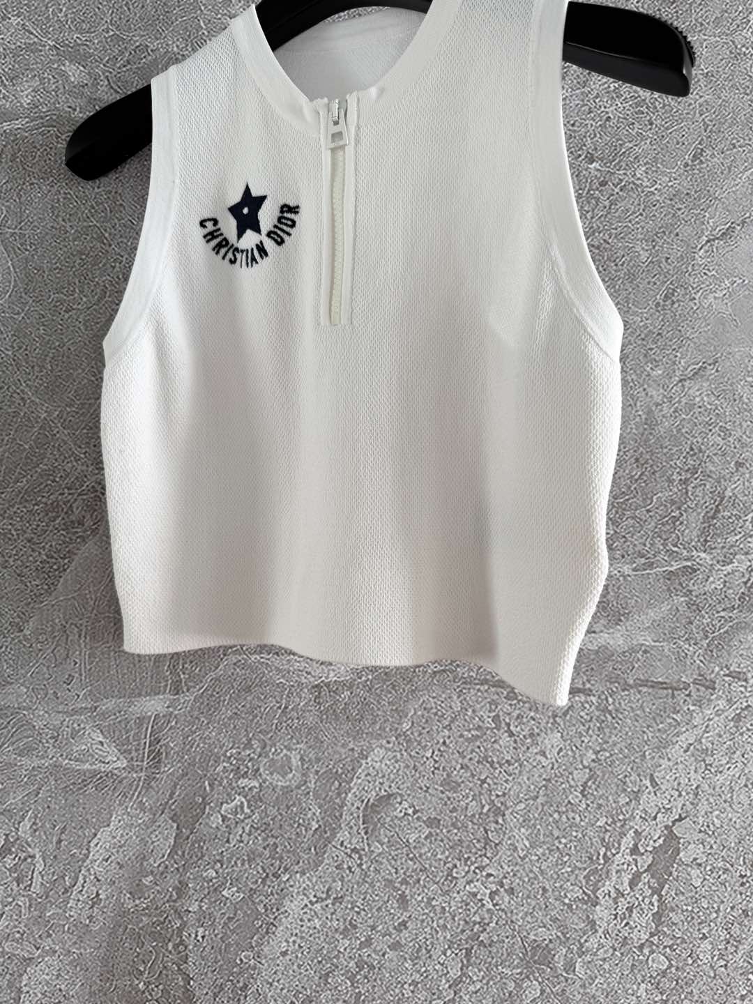 CD High Waist Top White Viscose