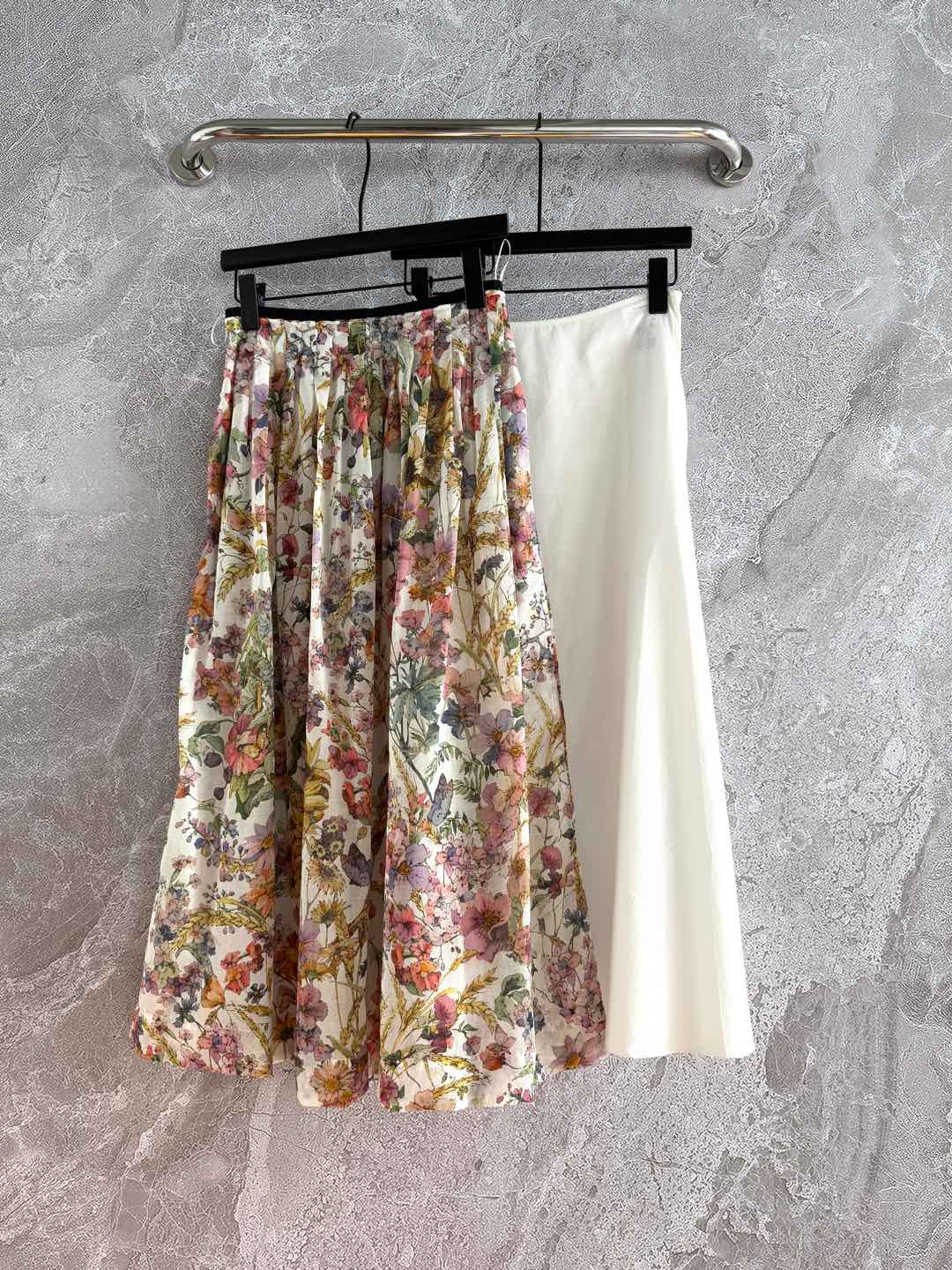 CD Colorful Floral Skirt Multicolor Cotton