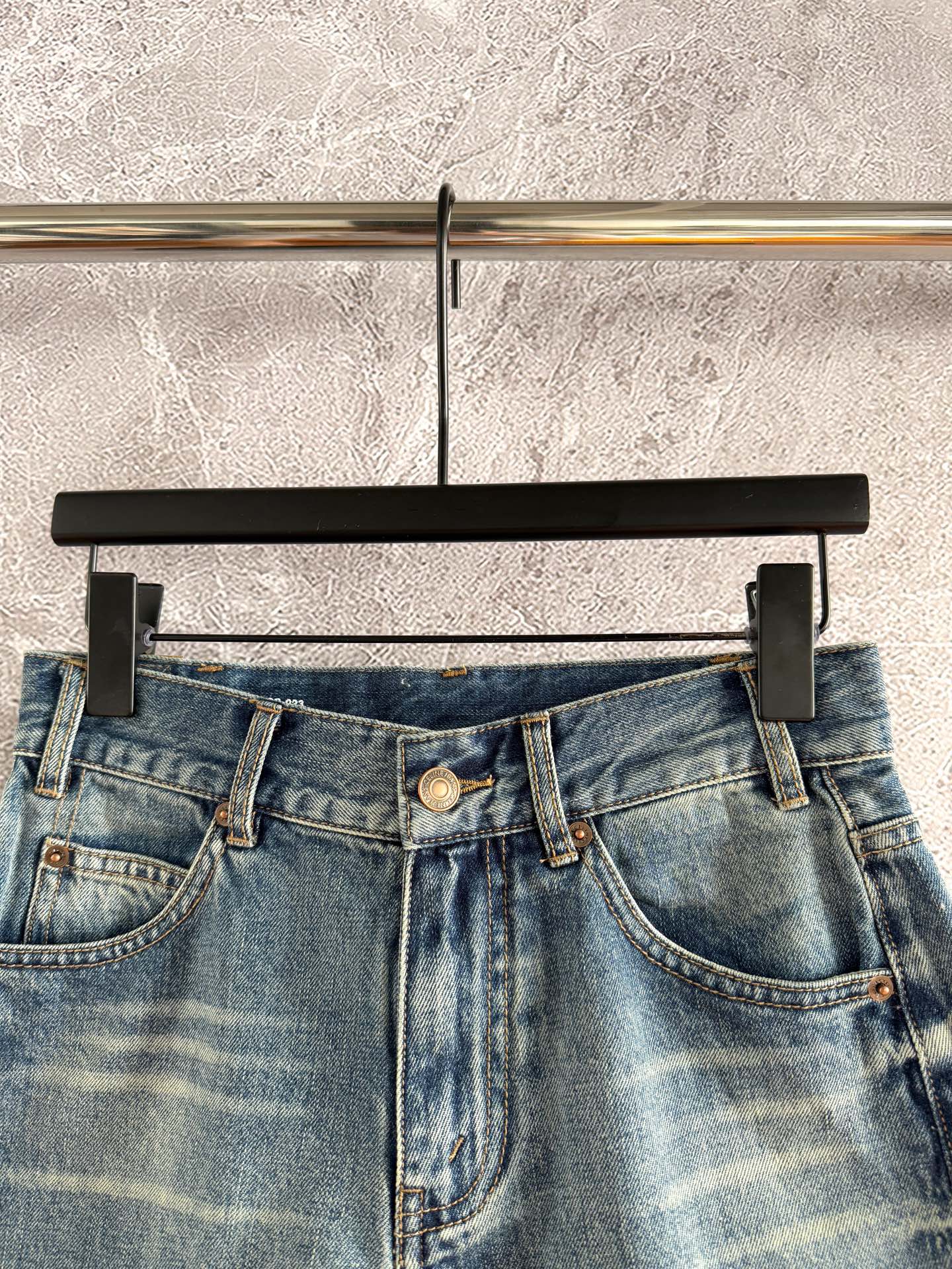 Celine Arc de Triomphe Shorts Blue Cotton