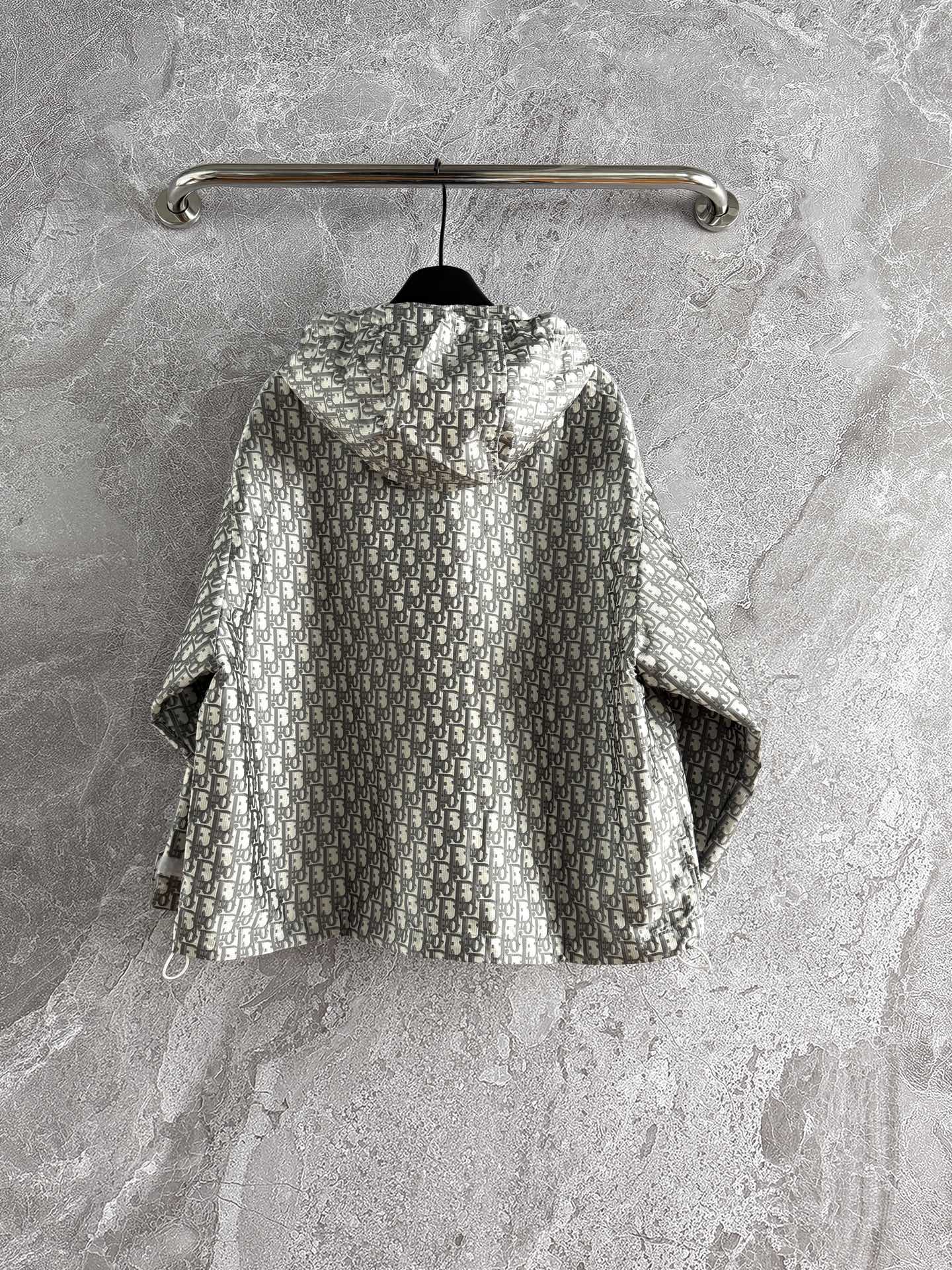 CD Monogram Jacket Gray mix Beige Polyester