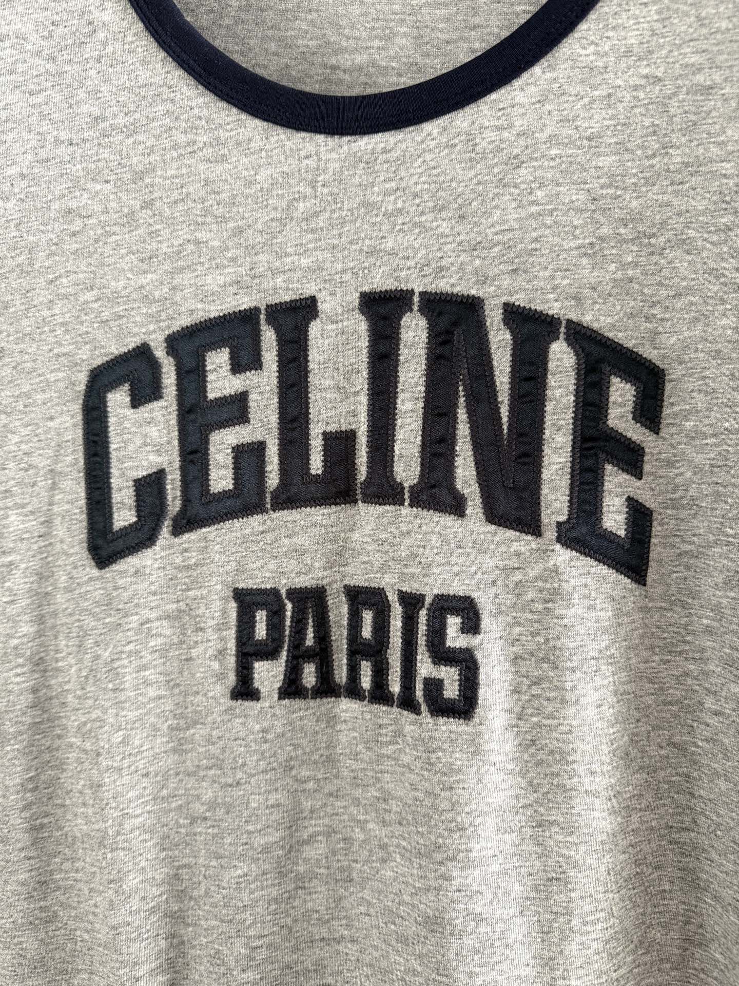 Celine CELINE PARIS Short-sleeve T-shirt Grey Cotton