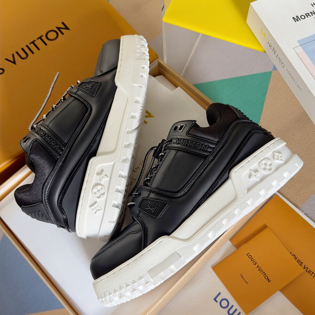 LV Trainer Maxi Sneaker 40mm Black Cowhide