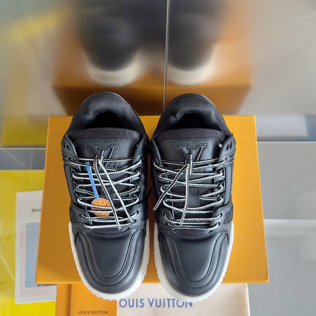 LV Trainer Maxi Sneaker 40mm Black Cowhide
