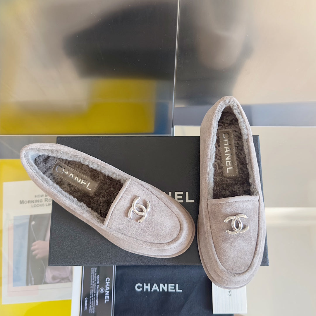 CC Moccasins 15mm Grey Suede