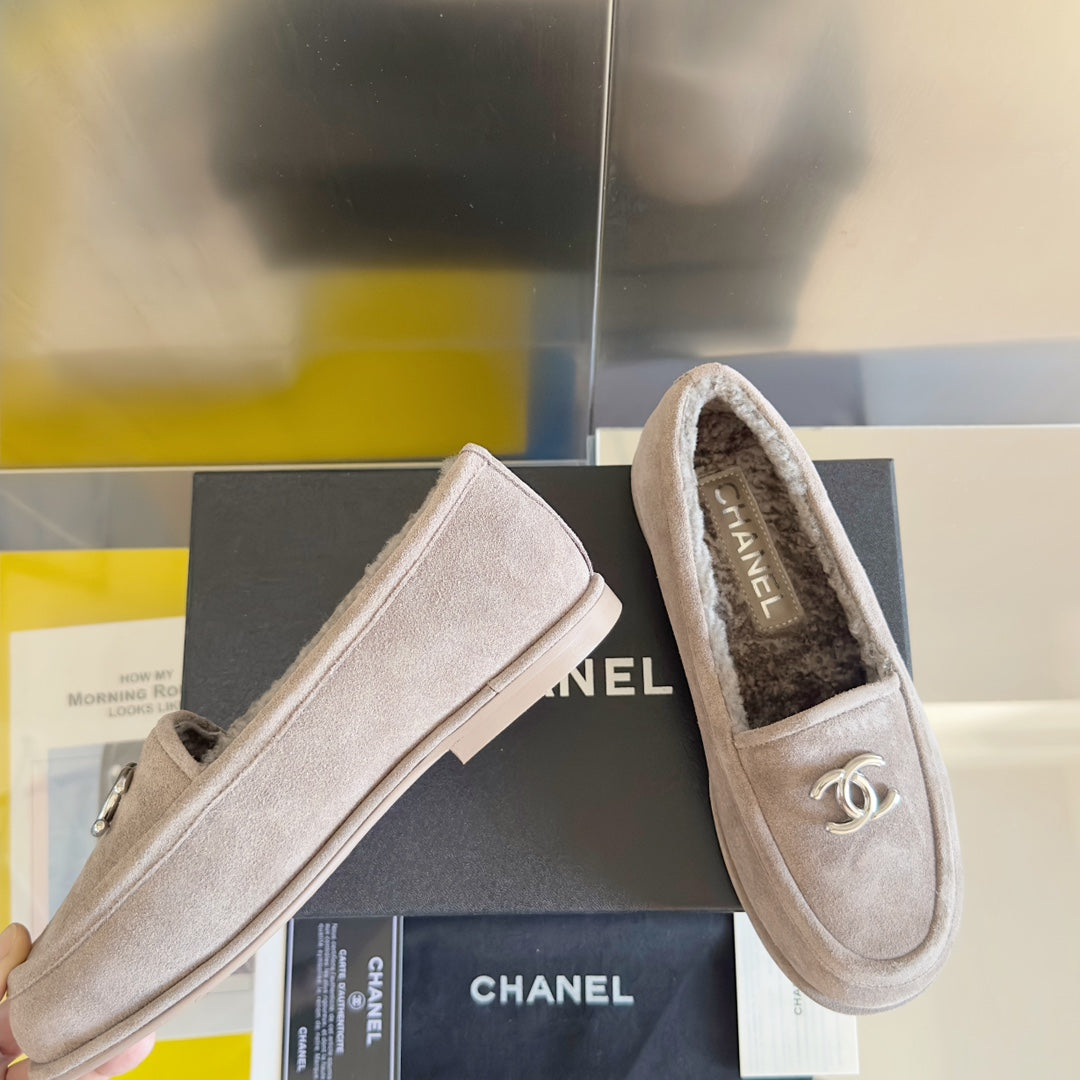 CC Moccasins 15mm Grey Suede