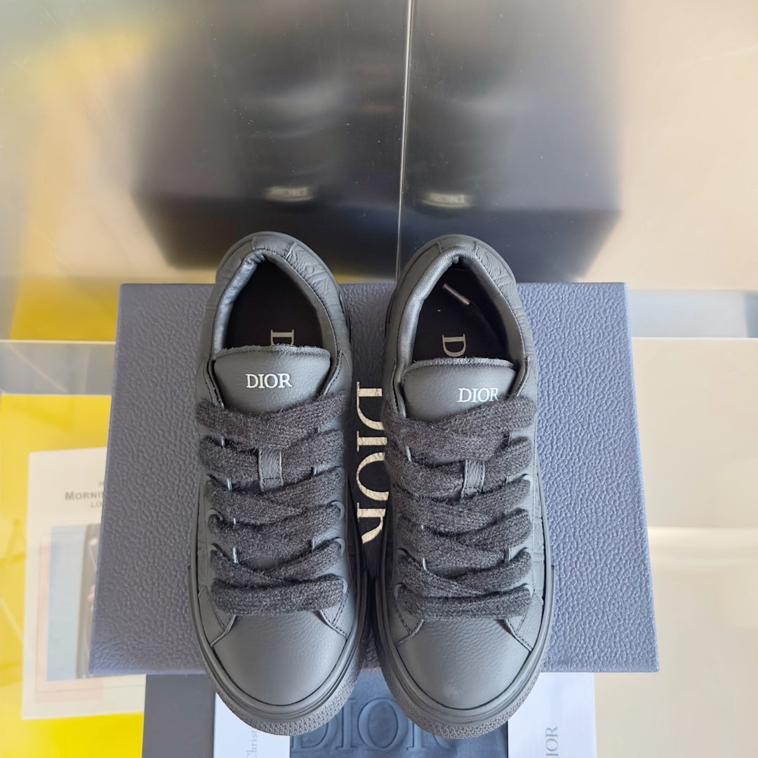 CD B33 Sneaker 40mm Black Monogram Cowhide