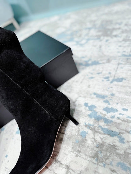 Alaila High Boots 45mm In Black Suede  887964