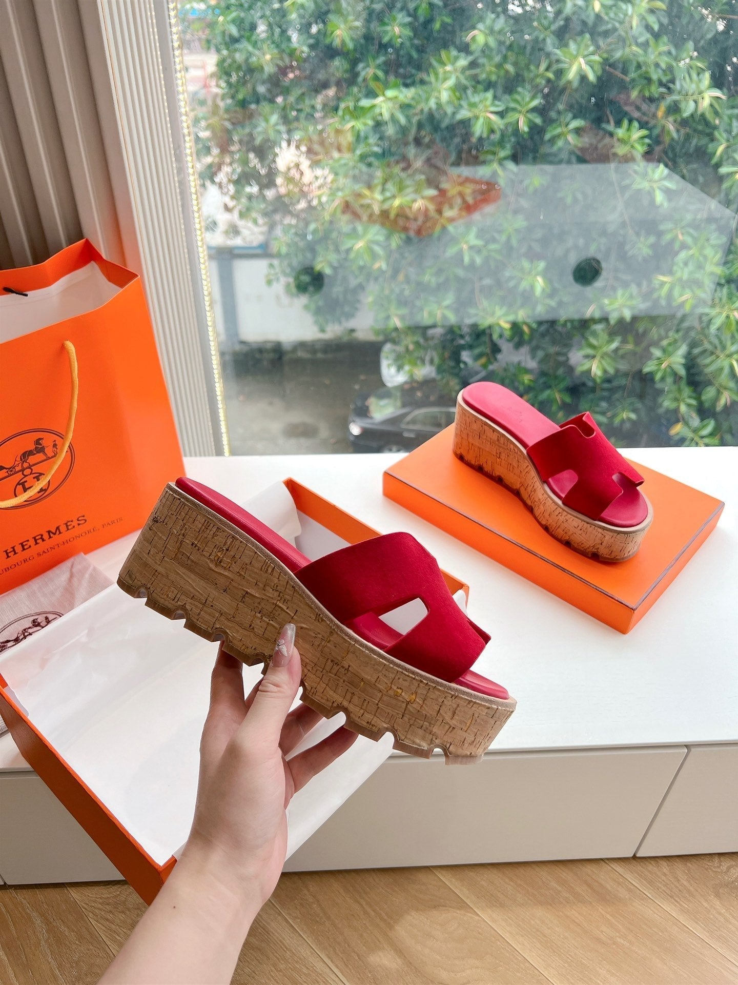 EZE 65 SANDAL CHERRY SUEDE