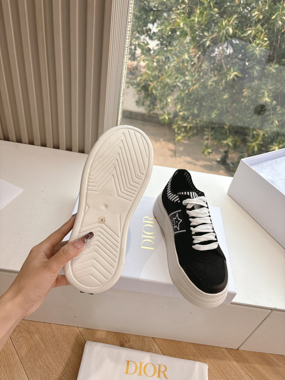 CD 26s Sneaker 45 Black Canvas Cowhide 648333