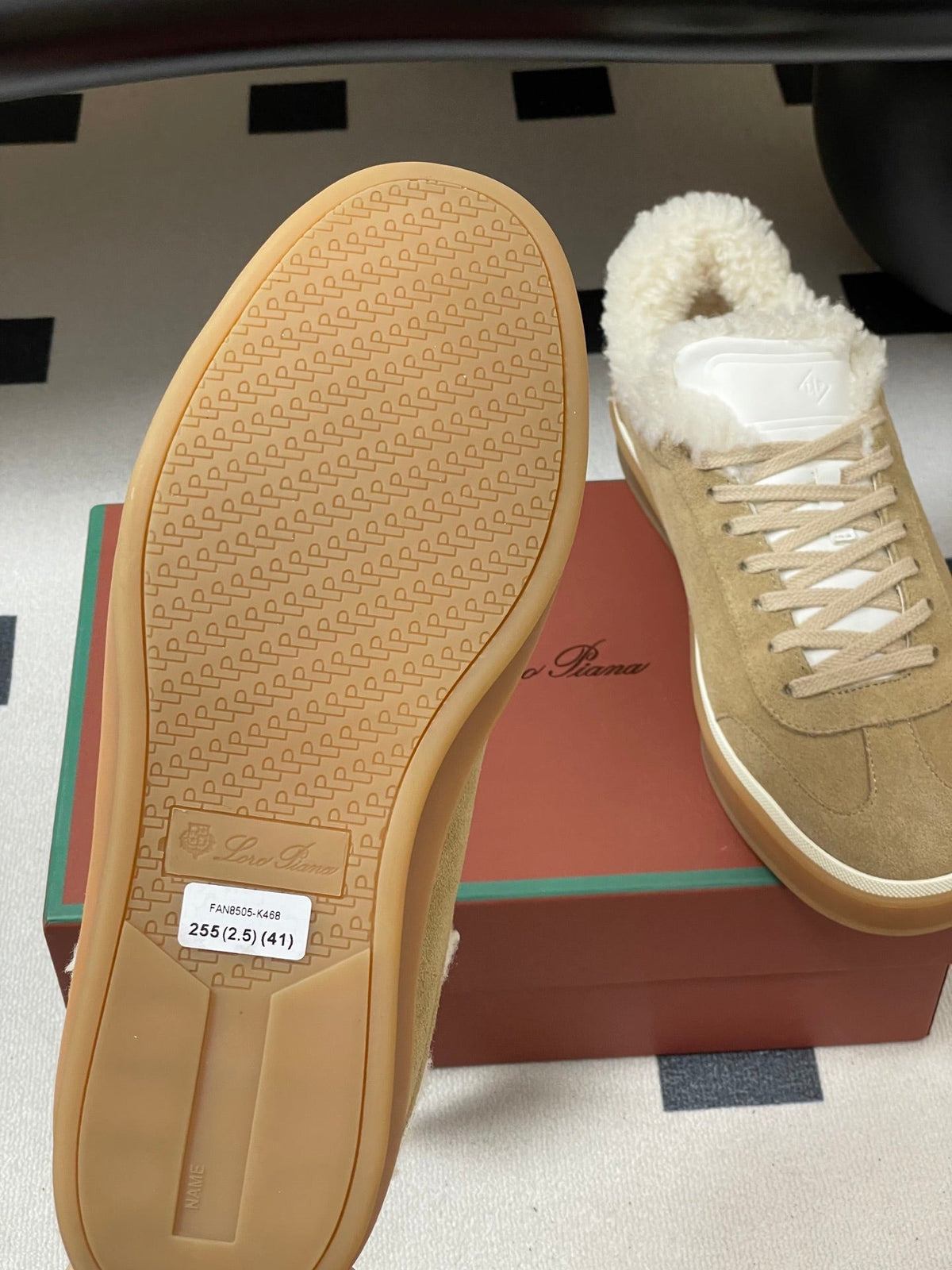 LP 25 Fur Sneaker Beige Suede Cowhide 534663