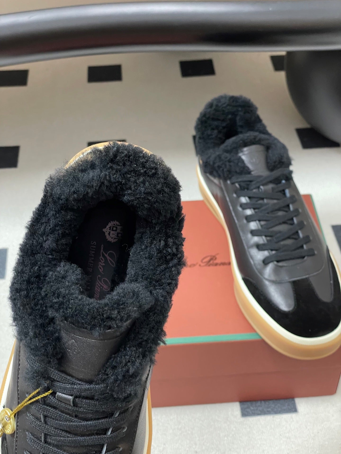 LP 25 Fur Sneaker Black Suede Cowhide 534666