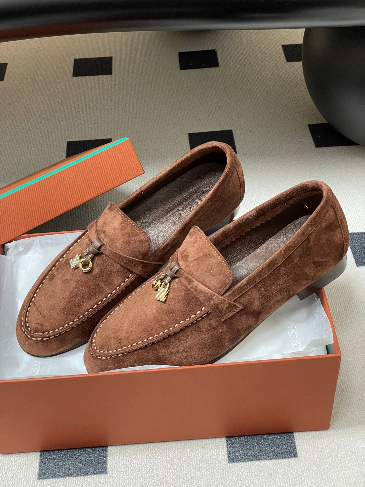 LP 2026 Summer Charms Walk Loafer Brown Gold Suede 181257