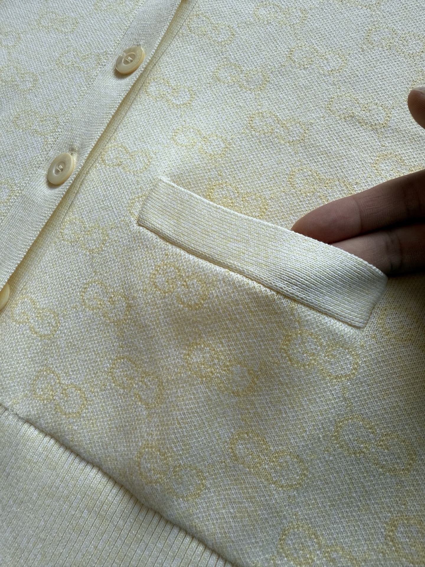 GG 25 Cardigan Light Yellow Wool 0031