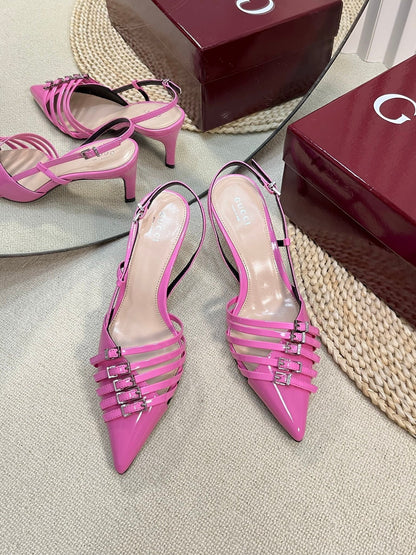 GC Regent Buckles Slingback Pink Patent Leather 294603