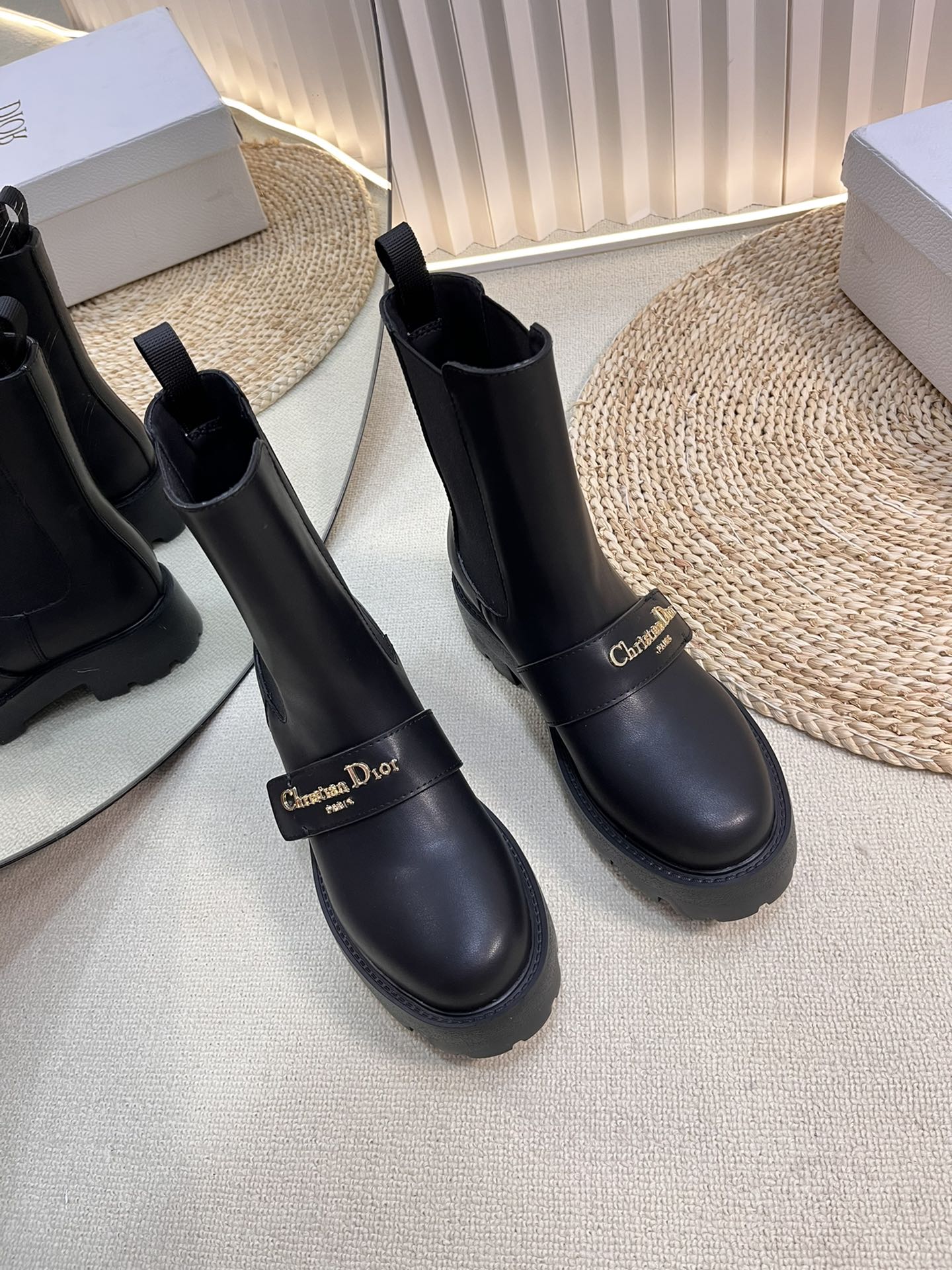 D-Quest Ankle Boot 35mm In Black Calfskin 992669