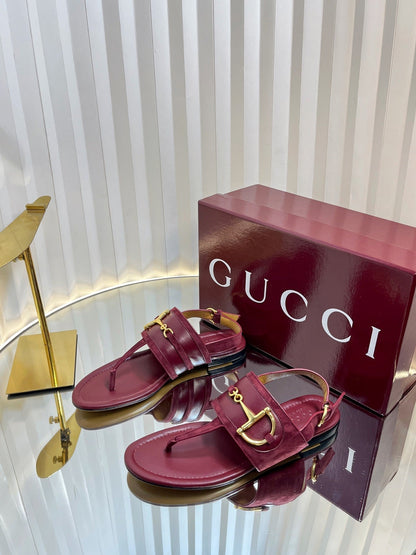 GC 25 Thong Sandal Red Suede Sheepskin 294657