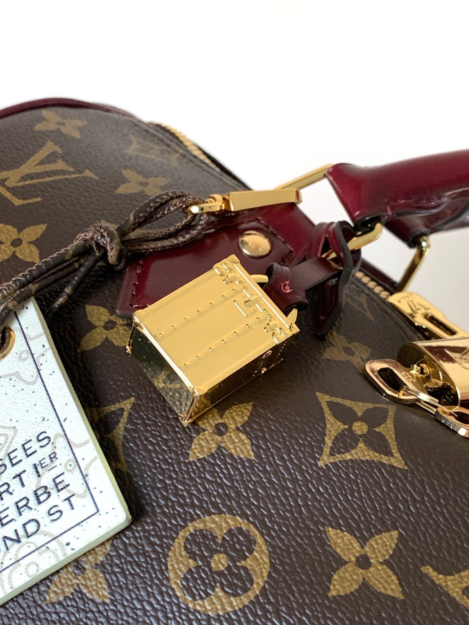 LV 2026 Speedy Soft Bag 30cm Brown Burgundy Canvas Cowhide 281457