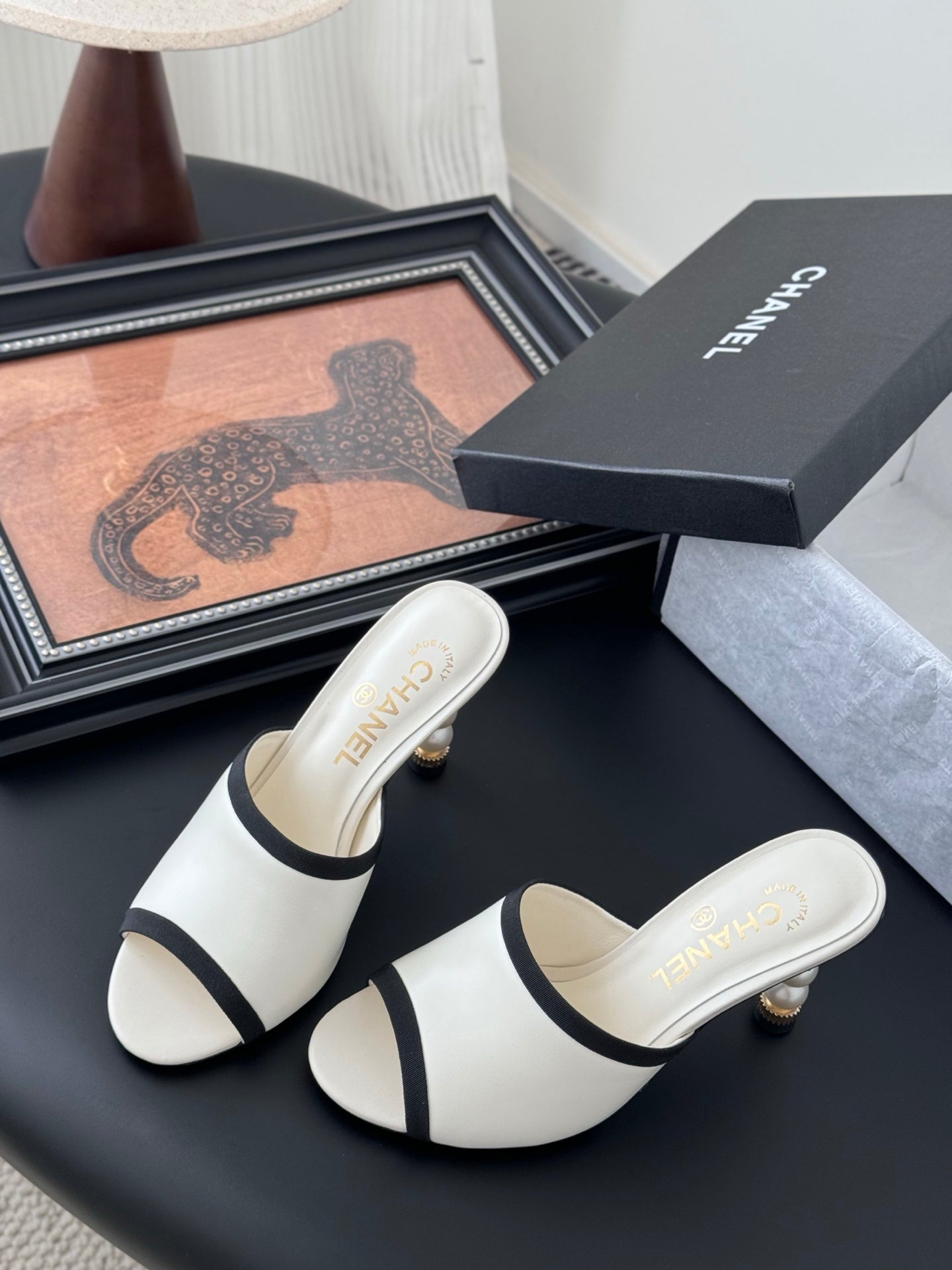 CC 25 Mules White Sheepskin Leather 305262